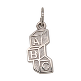Sterling Silver Baby Blocks Charm